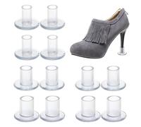 6 Pairs Heel Protectors for Stiletto Shoes Clear Rubber Heel Stoppers High Heel Protectors for Weddings & Outdoor Activities Protecting Shoe Heels from Sinking into Grass Gravel Grates（S*2+M*2+L*2）