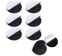 6 Pairs Hook & Loop Dots, 60mm Round Hook & Loop Tape Self Adhesive, Double Sided Round Sticky Dots, Strong Adhesive Hook Loops Patches, Reusable Sticky Pads for Home Organization, DIY Crafts, Floor