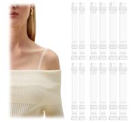 6 Pairs Invisible Clear Bra Straps, 1cm/1.2cm/1.5cm Width Non-Slip Soft Bra Straps Holder, Adjustable TPU Straps Dance Bra Clear Straps, Replacement Bra Shoulder Straps for Women Girls Summer Party