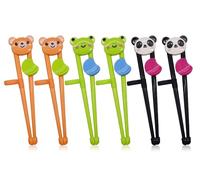 6 Pairs Kids Training Chopsticks, Xiuyer Kids Chopsticks Reusable Childrens Easy to Use Toddler Helper Learner Right or Left Handed for Childs Beginners