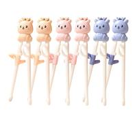6 Pairs Kids Training Chopsticks, Xiuyer Kids Chopsticks Reusable Childrens Easy to Use Toddler Helper Learner Right or Left Handed for Childs Beginners