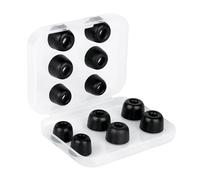 6 Pairs KZ ZS10 Pro Memory Foam Earbud Tips, KBEAR KF01 Noise Canceling IEM Ear Tips for in Ear Monitors, Suitable for ZAR, ZAS, CCZ Melody, KS1, Tangzu Wan'er, CCA CRA, AS16, EDX (L/M/S, Black)