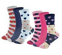 6 Pairs Ladies Cotton Rich Patterned Socks