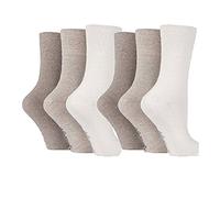 6 Pairs Ladies Sock Shop Non Elastic 4-8 Cotton Socks Black