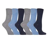 6 Pairs Ladies Sockshop Diabetic Gentle Grip Socks 4-8 UK, 37-42 EUR see variations (6 x RD33)