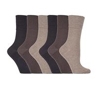 6 Pairs Ladies Sockshop Diabetic Gentle Grip Socks 4-8 UK, 37-42 EUR see variations (6 x RD39)