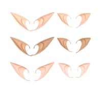 6 Pairs Latex Elf Ears Pixie Fairy Ears Cosplay Costume Accessories Soft Pointed Goblin Ears for Halloween Anime Party Dress Up Props 3 Colors 12cm 10cm