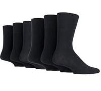 6 Pairs Mens Bigfoot Gentle Grip Diabetic Socks UK 12-14 (6 X RD91BF)