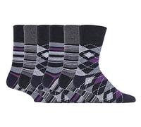 6 pairs Mens SockShop Cotton Gentle Grip 6-11 uk Socks (6 x RJ580)