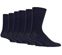 6 Pairs Mens Sockshop Gentle Grip Socks 6-11 UK 39-45 EUR see variations (6 x RG54 Navy)