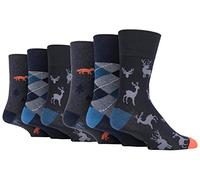6 Pairs Mens Sockshop Gentle Grip Socks see listing for variations (6 x RF002)