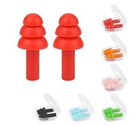 6 Pairs Multi Colour Soft Silicone Ear Plugs for Sleeping Noise Cancelling Reusable Earplugs for Sleep with Case Great for Swimming, Concerts, Hearing Protection, Travel, Snoring