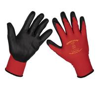 6 Pairs Nitrile Foam Gloves - Xl - Abrasion Resistant - Breathable Open Back