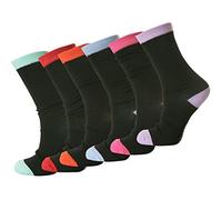 6 PAIRS NON ELASTIC DIABETIC LADIES EASY GRIP LOOSE SOFT TOP RICH COTTON SOCKS UK 4-7 EUR 35-39 Rozgul®