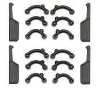 6 Pairs Nose Lifting Shaper Inserts, 3 Sizes Invisible Nose Lifter Soft Silicone No Pain Nose Up Corrector Beauty Tool, Comfortable Easy Install Removable (Black)