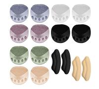 6 Pairs of Anti-Sweat Front Foot Pads, 2 Pairs of Heel Pads, Honeycomb Front Foot Pads, Non-Slip Metatarsal Pads, Invisible Non-Marking tabi Socks, Protect feet and Relieve Foot Pain and Fatigue
