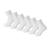 6 Pairs of Cotton Diabetic Non-Binding Neuropathy Quarter Athletic Socks (White, Fits UK Shoe Size 6-8.5, EU 39-41)