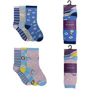 6 PAIRS OF LADIES/WOMENS 3 PACK CLOUD DESIGN COTTON RICH SOCKS