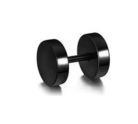 6 Pairs Of Men's Earring Black Stainless Earings Jewelry Perforated Clip Type Earing Fashion Jewelry Set Whole Sale СерёжкиProfessional and Fashion