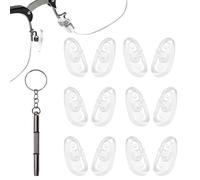 6 Pairs of Nose Pads for Glasses Card Type,Glasses Nose Pads Silicone Version Glasses Pads Nose with Elasticity and Non Slip,Appropriate for Rubber Nose Pads Sunglasses,Reading Glasses,Flat Mirror