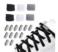 6 Pairs of Shoelaces Without Tying Elastic Shoelaces, Elastic Shoelaces Without Tying Shoelaces Hiking Shoes, Rubber Shoe Laces with Capsules for Trainers, Running Shoes, Sports Shoes (100 x 0.5 cm),