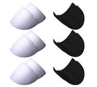 6 Pairs of Sponge Shoulder Pads, Soft Shoulder Pads, Sewing Foam Shoulder Pads, Suit Shoulder Pads, Jacket Jacket Shirt Sewing Accessories (3 Pairs of Black and 3 Pairs of White)