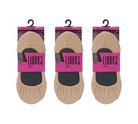6 Pairs Of Womens Shoe Liners Footsies Socks Slip On Nude Tan One Size