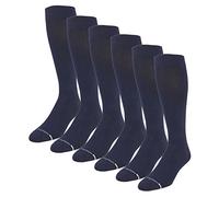 6 Pairs Pack Men's Dr Motion Graduated Compression Therapeutic Socks 8-15 mmHg 10-13, Navy, 9-13 UK