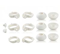 6 Pairs Replacement Ear Tips for Bose QuietComfort Ultra Earbuds (2023) & Bose QuietComfort Earbuds II (2022) - Anti-Slip Silicone Wingtip Covers Eartip (Gray-white)
