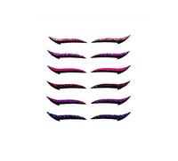 6 Pairs Reusable Eyeliner Stickers Self-adhesive Eye Line Strip Eyeshadow Face Cat Eye Smokey Makeup Tool (F)