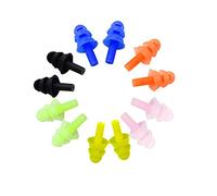 6 Pairs Reusable Silicone Swimming Earplugs Soft and Flexible Ear Plugs for Swimming, Learning, Hearing Protection, Concerts, Airplanes, Shooting, etc..