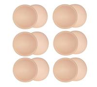 6 Pairs Round Bra Inserts Pads,URSMART Removable and washable Bra Cups Inserts for Bikinis Top Swimsuit Sport Bra - beige - B/C Beige