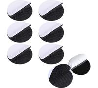 6 Pairs Round Sticky Pads,Double Sided Strong Sticky Pad,Stickypads Heavy Duty Hook and Loop Self Adhesive Dots Back Fastening Tape,No Nailing Need for Walls and Floor,Door,Plastics,Glasses,Metals