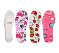 6 Pairs Shoe Insoles for Kids, Memory Sponge Shoe Inserts Trim to Fit Inserts, Replacement Multi-Colored Cushioning Insoles for Children and Toddler Spring Summer