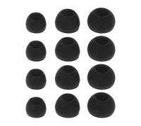 6 Pairs Silicone Replacement Earbud Tips,3 Sizes Black/Clear/White Tips,Silicone Noise Isolation Cover Earbuds Ear Tips for Premium Isolation(S/M/L) (Black)