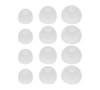 6 Pairs Silicone Replacement Earbud Tips,3 Sizes Black/Clear/White Tips,Silicone Noise Isolation Cover Earbuds Ear Tips for Premium Isolation(S/M/L) (Transparent)