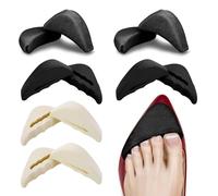 6 Pairs Sponge Adjustable Shoe Filler Toe Inserts Big Toes Plug Shoe Pads Reusable Soft Sponge Foam Toe Fillers Unisex Inserts for Too Big Shoes Filler Make Shoes Fit Casual Sports High Heels Boots