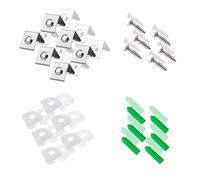 6 Pairs V Shape LED Aluminum Channel System Accessories, Include End Caps, Mounting Clips, Expansion Tube with Screw, for LED Aluminum Profile (Fit: 6 or 12 Pack V02)