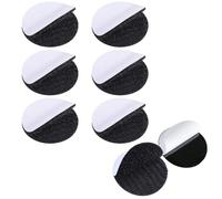 6 Pairs Velcro Pads,6CM Round Velcro Dots Self Adhesive Sticky Pads,Double Sided Round Sticky Pad,Strong Adhesive DIY Crafts,Floor,Door,Metal,Home Organization,Office,School Use(Black)