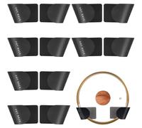 6 Pairs Wall-Mounted Pan Lid Holder, Adjustable Self-Adhesive Pan Lid Rack, Black Saucepan Lid Storage Rack, Pot Lid Holder for Kitchen, Restaurant, Cabinet, Wall