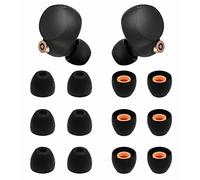 6 Pairs WF-1000XM5 Ear Tips Buds, Small Size Replacement Silicone Rubber Fit in Case Eartips Earbuds Wing Gel Skin Cover Accessories Compatible with Sony WF-1000XM4 WF-C700N WF-C500 - S Black
