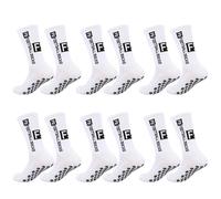 6 Pairs White Football Sports Socks, Football Non-Slip Sports Socks, Grip Socks, Non-Slip, Odour Resistant and Sweat Absorbent, Can Be Worn by Both Men and Women, White, 38