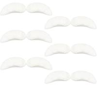 6 Pairs White Santa Eyebrows Crazy Hatter Eyebrows Old Man Eyebrows Self-Adhesive Fake Eyebrows Bushy False Facial Hair Christmas Costume Accessories