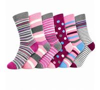 6 Pairs Women’s Bamboo Socks, Polka Dot, Striped & Colourful Designs, Soft Breathable, Everyday Comfortable Socks, Size 4-8 (UK 4-8,Striped & Dots)