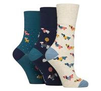 6 Pairs Womens Sockshop Cotton Socks | Gentle Grip | 4-8 UK (UK, Numeric, 4, 8, Regular, Regular, I'm A Dog Person)