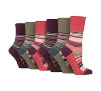 6 Pairs Womens Sockshop Cotton Socks | Gentle Grip | 4-8 UK (UK, Numeric, 4, 8, Regular, Regular, SOLRH268)