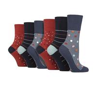 6 Pairs Womens Sockshop Cotton Socks | Gentle Grip | 4-8 UK (UK, Numeric, 4, 8, Regular, Regular, SOLRH269)