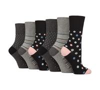 6 Pairs Womens Sockshop Cotton Socks | Gentle Grip | 4-8 UK (UK, Numeric, 4, 8, Regular, Regular, SOLRH270)