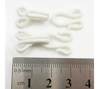 6 Pairs x Fabric Covered Hook and Eye Bra Fasteners *3 Sizes* SEW ON Fur Coat Fastener (White XL 32x13mm (H2335))