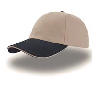 6-panel baseball cap Atlantis Headwear Liberty Sandwich Beige TU
